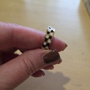 Plunder Gold and Black Checkered Ring